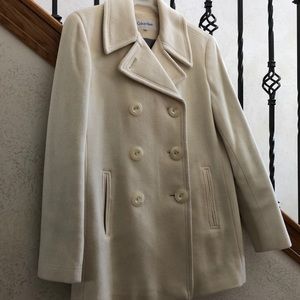 Cream Calvin Klein Peacoat
